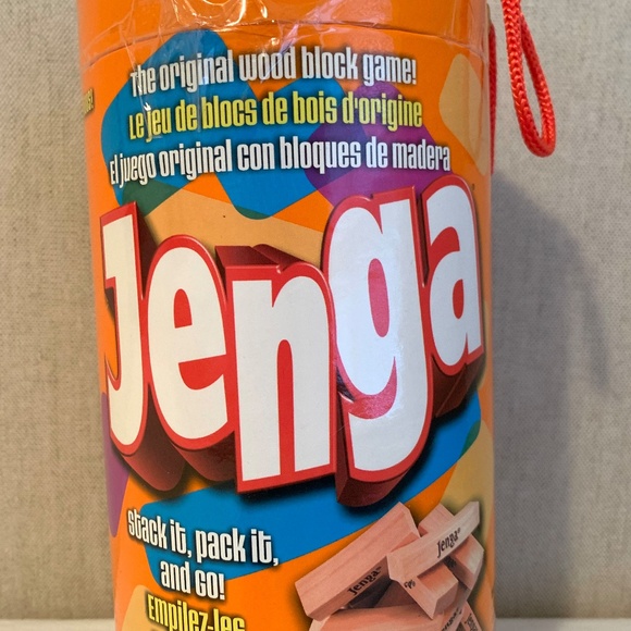 Hasbro NEW Jenga Wooden Blocks Stacking Tumbling Tower Game - Picture 2 of 8